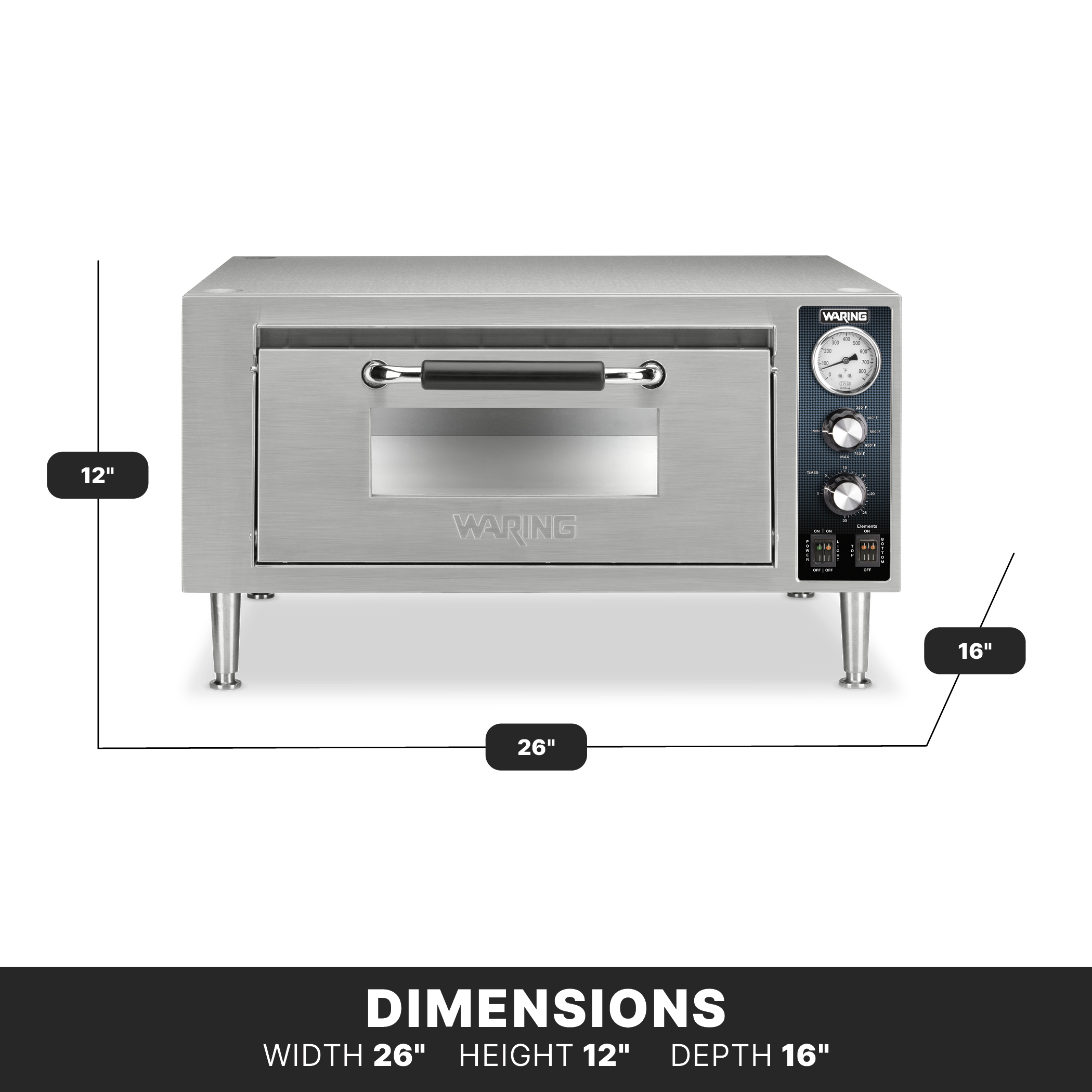 18" Single-Deck Pizza Oven